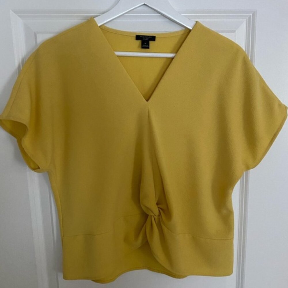 Ann Taylor Yellow Sleeve Blouse